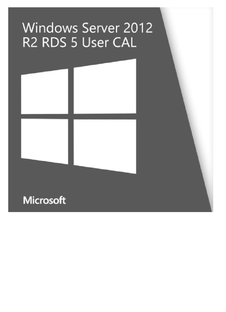 Microsoft Windows Server 2012 R2, Remote Desktop Services, 5-User CAL, virtual desktop infrastructure (VDI), remote access.
